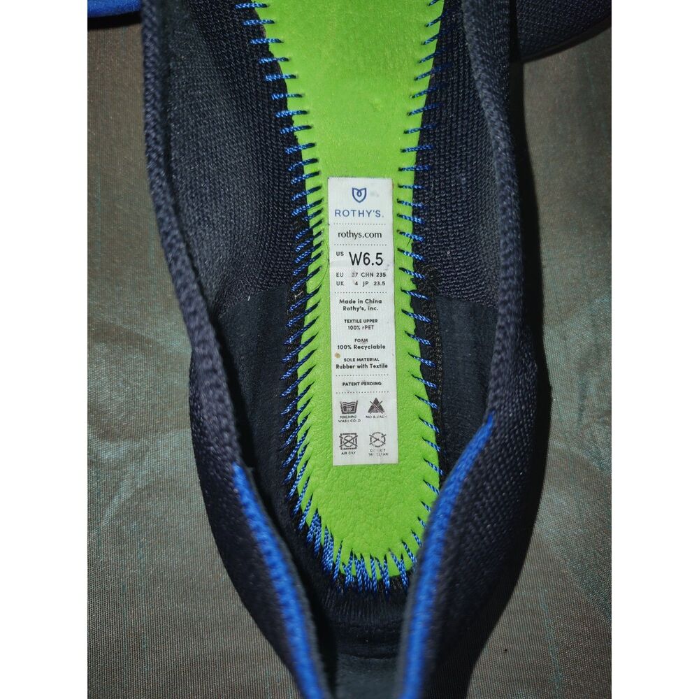 Rothy's Blue Knit Round Toe Ballet Flats Sz 6.5 - Picture 5 of 6